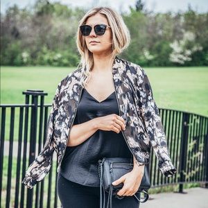 Multi colored bomber jacket